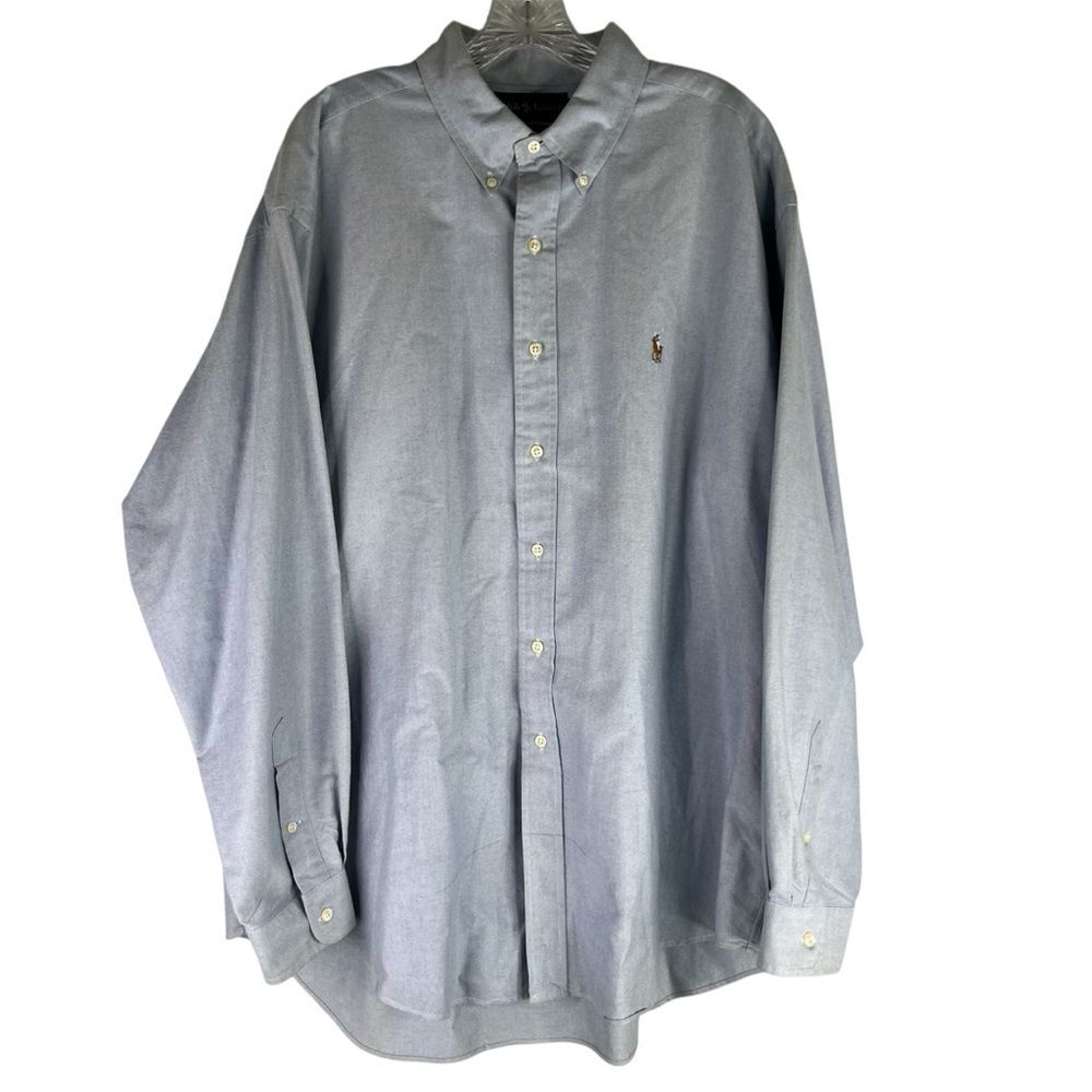 Ralph Lauren Shirt Men's XL Light Blue Blake 90s Button Down Cotton Classic